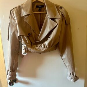 Forever 21 Tan Leather Jacket Casual Style